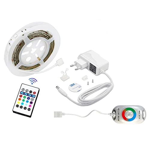 LongLife LED RGB Nachtlicht mit Bewegungsmelder, 1.5m Länge Bettlicht mit Fernbedienung Timer und Dimmer Schlafzimmerbeleuchtung Bettbeleuchtung LED-Streifen für das Bettgestell Nachtlicht… von LongLife LED GmbH by HK