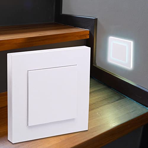 LongLife LED Treppenleuchte eckig weiß - Lichtfarbe: Warmweiß 1,5W - Lichtaustritt: Doppio von LongLife LED GmbH by HK