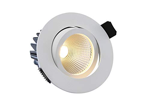 LED Einbaustrahler weiß 9W 2700K 36° 700lm dimmbar Warmweiß Schwenkbar Schutzart IP40 Deckenbeleuchung Unterputzleuchte geeignet für den überdachten Außenbereich von LongLife LED