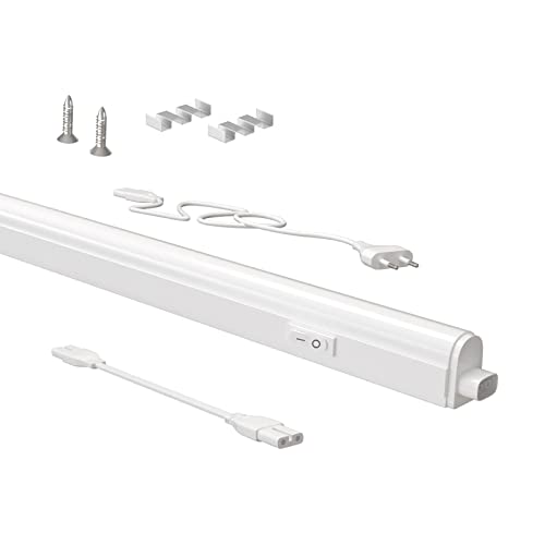 LongLife LED Lichtleiste mit Schalter 14W 1.400lm 3000K IP20 Unterbauleuchte Unterbaulampe Küchenleuchte Beleuchtung für Regale, Schränke, Vitrinen, Arbeitsplatten von LongLife LED