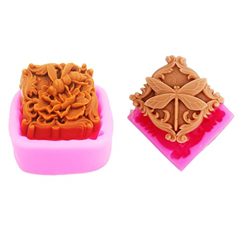 LC Silikon-Seifenformen, Bienen- und Libellenform, Silikonform, Seifenform, Kuchenform, für Bastelarbeiten, Seifenformen, Kuchenform, Kerzenform, 2 Stück LC Silikon-Seifenformen, Bienen- und Libellenform, Silikonform, Seifenform, Kuchenform, für Bastelarbeiten, Seifenformen, Kuchenform, Kerzenform, 2 Stück von Longcang mold