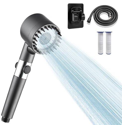 Duschkopf mit Filter Hochdruck Handbrause mit 3+1 Strahlarten, Duschbrause Halterung, 1,5M Schlauch Duschbrause Filter mit gegen hartes Wasser, Bakterien und Schwermetalle Duschkopf mit Filter Hochdruck Handbrause mit 3+1 Strahlarten, Duschbrause Halterung, 1,5M Schlauch Duschbrause Filter mit gegen hartes Wasser, Bakterien und Schwermetalle von Longefilm