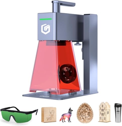 Longer Nano Pro Tragbares Laser-Graviergerät & Cutter, 5000 mm/s Höchstgeschwindigkeit, Gravurpräzision 0,01 x 0,01 mm, DIY Gravur für Holz, Acryl, Leder, Stoff, auch auf Metall von Longer