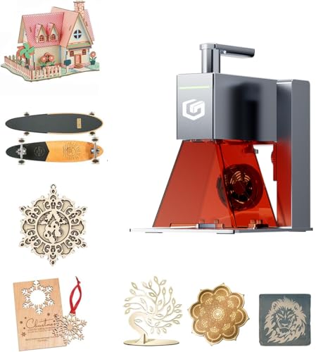 Longer Nano Tragbarer Laser Gravierer, 5000 mm/s Hochgeschwindigkeit, 0,05 mm Präzision, für Holz Acryl Leder Stoff Metall Keramik, Heimwerkerprojekte von Longer
