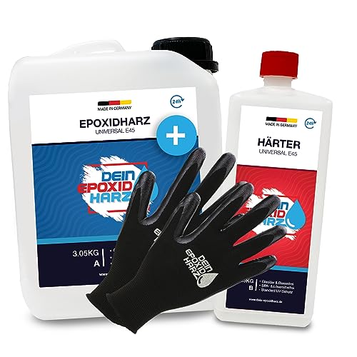 Epoxidharz mit Härter | 6kg GfK set | Profi Qualität glasklar & geruchsarm | Gießharz für Holz + Schutzhandschuhe Epoxidharz mit Härter | 6kg GfK set | Profi Qualität glasklar & geruchsarm | Gießharz für Holz + Schutzhandschuhe von Longfair