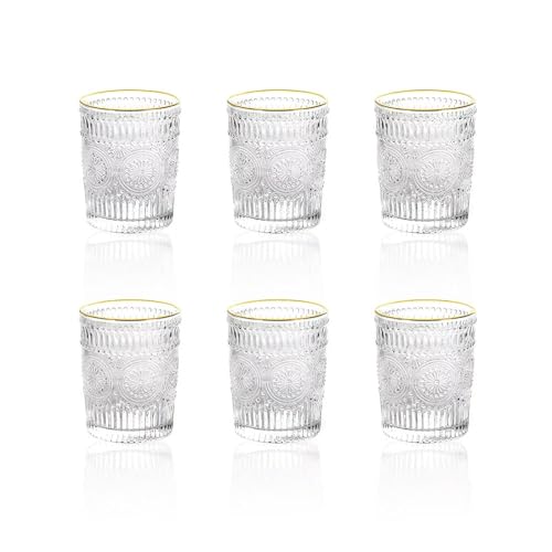 Longing Home Wassergläser Gläser Trinkgläser, 6er Set, aus Glas, Geeignet für den täglichen Gebrauch, Familienessen, Restaurants und Outdoor-Szenarien von Longing Home