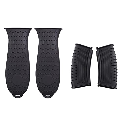 4 STÜCKE Silikon Heißer Griff Halter Topf Pfannenhalter Abdeckung Assist Griff Halter Set Gummi Hohe Temperaturbeständigkeit Pfannengriff Abdeckung von Longlasting