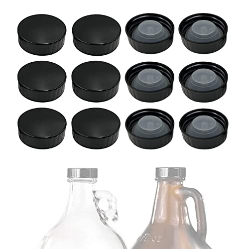 Longlasting 12PCS Poly Seal Schraubverschlüsse 38mm Flaschenverschluss Schraubverschluss Gute Luftdichtheit Wiederverwendbare Growler Cap Cone Cap Brauen Weinkrug Caps für Brauen und Weinherstellung von Longlasting