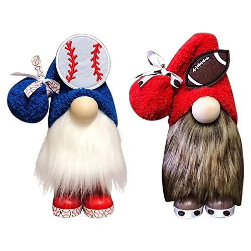 2 Stück Baseball Wichtel Frühling Deko Frühlingswichtel Wichtel Figuren Plüsch Wichtel Puppe Schwedische Wichtel Dolls Deko Frühling Frühlingsdeko Figuren Puppe Baseballpuppe Geschenke für Kinder von Longra