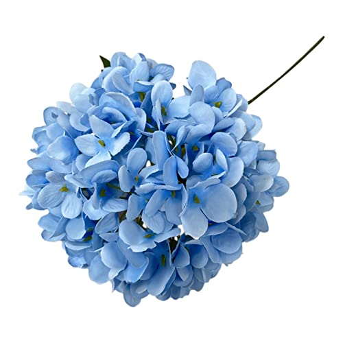 Hortensie Blumen, Künstliche Hortensien Kunstblume, Künstliche Hortensienblüten Künstliche Blumen Kunstblumen Künstliche Pflanzen für Hausgarten Party Büro Dekoration, Braut (Light Blue, One Size) von Longra