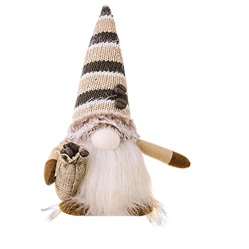 Kaffee Wichtel Deko Wichtel, Herbst Wichtel Kaffeezwerge Plüsch Kaffeebar Dekor Geschenk, Kaffee Wichtel Frühlingsdeko, Handgemachte Plüsch Kaffee Zwerge, Kaffee Gnome Dekor Wichtel Figuren Deko von Longra