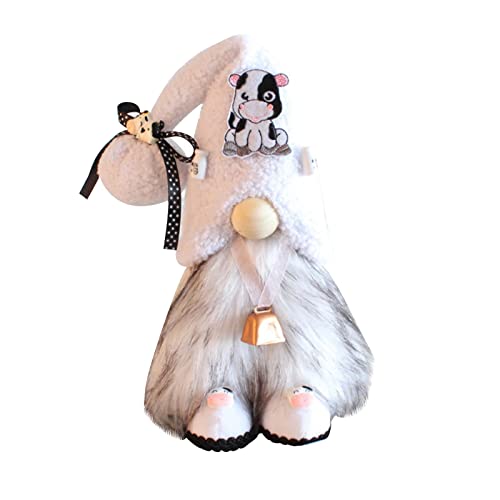 Longra Kuh Wichtel Schafe Wichtel Frühling Deko Frühlingswichtel Wichtel Figuren Bauernhaus Deko Frühling Frühlingsdeko Figuren für Kinder Freundin Mama Muttertag Zubehör für Home Küche von Longra