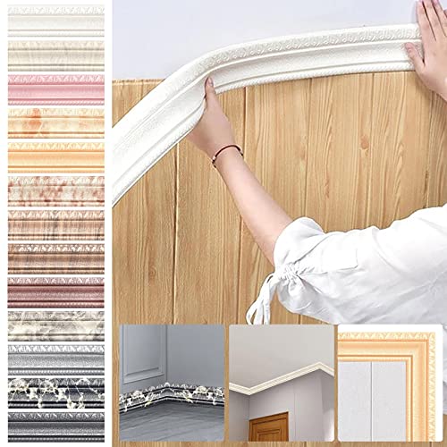 Longra Selbstklebende weiche Fußleiste Selbstklebender 3D wasserdichte dekorative Wandplatte Kann für Fußleisten und Seitenlinien an der Wand von zu Hause oder im Büro verwendet Werden (K, One Size) Longra Selbstklebende weiche Fußleiste Selbstklebender 3D wasserdichte dekorative Wandplatte Kann für Fußleisten und Seitenlinien an der Wand von zu Hause oder im Büro verwendet Werden (K, One Size) von Longra