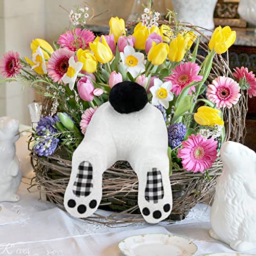 Osterdeko Osterkranz mit Hase Osterhase Kranz Osterdeko Osterkranz Hasen Hintern Ohren Osterdeko Osterkranz Tür Basteldekoration Kaninchenform Girlande Wandkranz Türkranz Bunny Ostern Deko Tischdeko von Longra