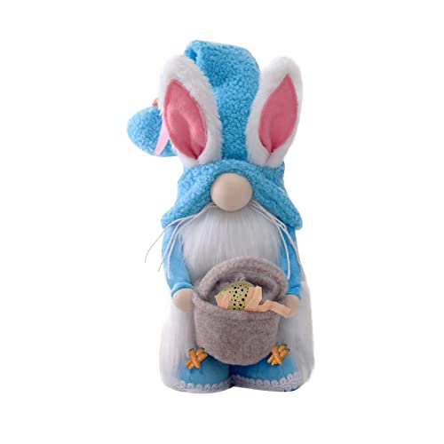 Ostern Gnome Ostern Deko Wichtel Osterhasen Zwerg mit Eiern, Frühling Dekorationen Osterhasen Handgemachte Puppe Osterhase Frühling Ostern Gnome Ornamente für Tischdekoration Ostergeschenke von Longra