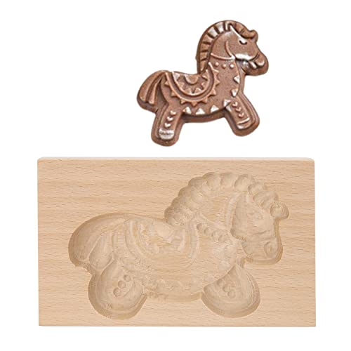 Plätzchenformen Cookie Cutter Keksformen Prägeform Backformen Holz-Backform Holzbackform Keksformen DIY Keks Pressstempel Formen, DIY Backformen Deko Hochzeit, Party, Ostern, Weihnachten (C, One Size) von Longra