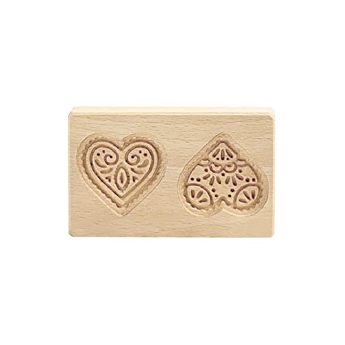 Plätzchenformen Cookie Cutter Keksformen Prägeform Backformen Holz-Backform Holzbackform Keksformen DIY Keks Pressstempel Formen, DIY Backformen Deko Hochzeit, Party, Ostern, Weihnachten (V, One Size) von Longra