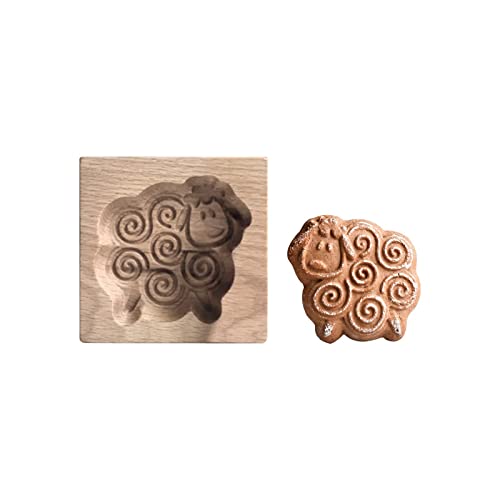 Plätzchenformen Cookie Cutter Keksformen Prägeform Backformen Holz-Backform Holzbackform Keksformen DIY Keks Pressstempel Formen, DIY Backformen Deko Hochzeit, Party, Ostern, Weihnachten (X, One Size) von Longra