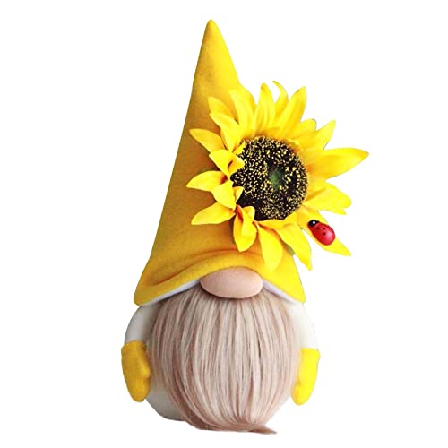 Wichtel Frühling Deko Sonnenblume Frühlingswichtel Wichtel Figuren Deko Frühling Ostern Deko Frühlingsdeko Figuren für Kinder Freundin Mama Muttertag Wichtel Bauernhaus Decorations für Home Küche von Longra