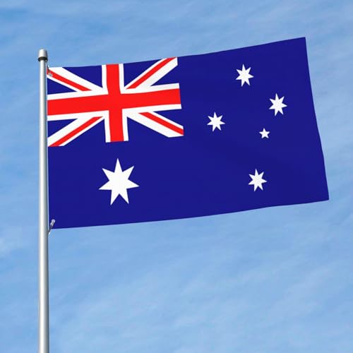152 x 91 cm große australische Flagge, einseitige Dekorflagge, zum Aufhängen im Innen- und Außenbereich, Rasen, Balkone von Longzehao