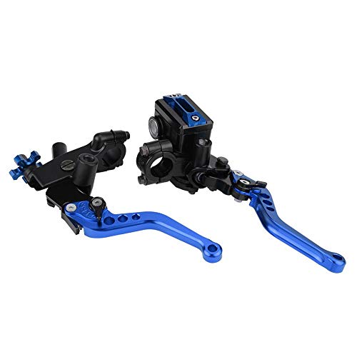 Longzhou 1 Paar Universal-Motorrad-Bremsbremse, Kupplungshebel, Hauptbremszylinder, Bremskupplungshebel (blau) von Longzhou