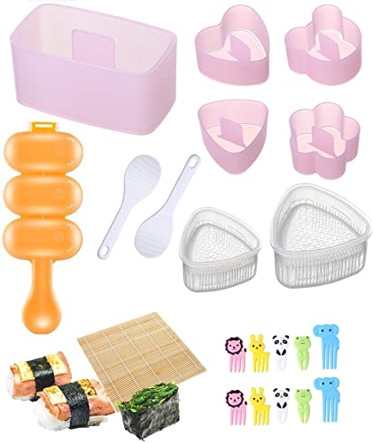 Longzhuo 12 Stück Onigiri Form, Sushi Form DIY Reisbällchen Former Dreieck Sushi Onigiri Mold Sushi Zubehör Onigiri Maker Set Für Küche Kinder-Bento von Longzhuo