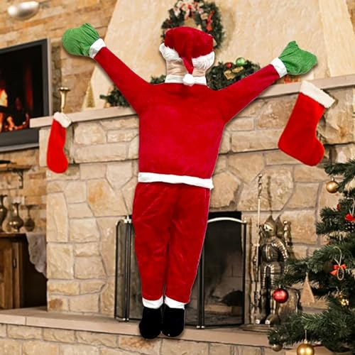 Longzhuo weihnachtsdeko aussen,Kletternder Weihnachtsmann Extra groß,170 cm Santa Claus Toy Hängende Weihnachten Weihnachtsmann,Gefüllter Plüsch Santa Claus Puppe Geschenk für Weihnachtsdekoration. von Longzhuo