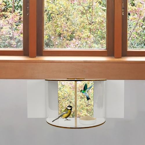 Longzhuo Fenster Vogelfutterstation, Transparent Acryl, 180° Clear View, Abnehmbarer Vogelfutterspender, 40 x 17 cm Longzhuo Fenster Vogelfutterstation, Transparent Acryl, 180° Clear View, Abnehmbarer Vogelfutterspender, 40 x 17 cm von Longzhuo