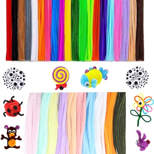300 Stück Pfeifenreiniger Chenilledraht Bunt Biegeplüsch, 30cm Pfeifenputzer Bunt zum Basteln, 30 Farben Chenilledraht Pfeiffendraht für DIY-Projekte und Basteldeko für Kinder (30Farben(300 Stück) 300 Stück Pfeifenreiniger Chenilledraht Bunt Biegeplüsch, 30cm Pfeifenputzer Bunt zum Basteln, 30 Farben Chenilledraht Pfeiffendraht für DIY-Projekte und Basteldeko für Kinder (30Farben(300 Stück) von Lonimia