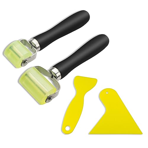 Andrückrolle Andrückwalze, 2 Stück Gummiwalze mit 2 Stück Folienrakel, Andruckrolle Werkzeug, Auto Schallschutz Andruckrolle, Gummi Nahtroller Hitzebeständig für Kantenumleimer und zum Verschweißen Andrückrolle Andrückwalze, 2 Stück Gummiwalze mit 2 Stück Folienrakel, Andruckrolle Werkzeug, Auto Schallschutz Andruckrolle, Gummi Nahtroller Hitzebeständig für Kantenumleimer und zum Verschweißen von Lonimia