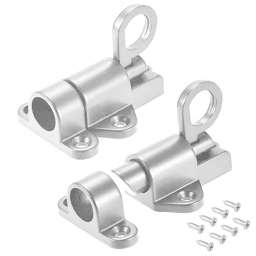 Automatische Verriegelung Türriegel, 2 Stück Spring Riegelschloss, Automatische Türriegel, Automatische Federverriegelung mit Schrauben für Fenster, Schranktüren, Balkontüren, Holztüren (Silber) Automatische Verriegelung Türriegel, 2 Stück Spring Riegelschloss, Automatische Türriegel, Automatische Federverriegelung mit Schrauben für Fenster, Schranktüren, Balkontüren, Holztüren (Silber) von Lonimia