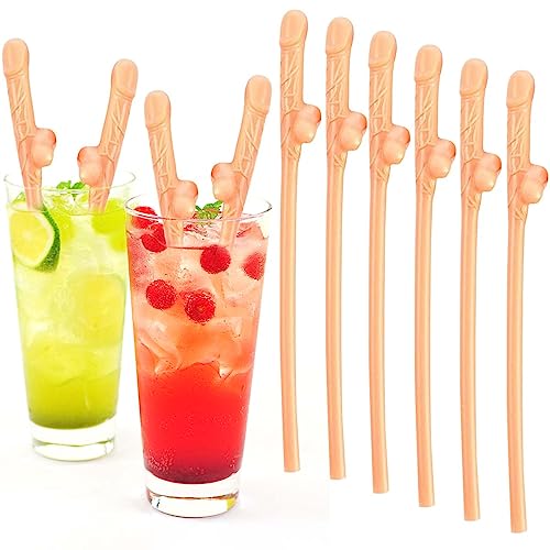 Drinking Straws Plastic Reusable Hen Parties, Funny Drinking Straws, Kunststoff, Reusable Straws Cocktail for Party Birthday Wedding (30Pcs) von Lonimia