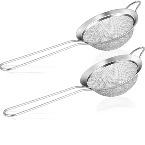 Küchensieb, 2 Stück Sieb Set 8Cm Küchensieb Edelstahl Kleines Sieb 304 Edelstahl Feinmaschig Küchensieb Sieb Edelstahl Sieb Küche Für Quinoa, Siebenr, Gemüse, Obst, Tee, Puderzucker Küchensieb, 2 Stück Sieb Set 8Cm Küchensieb Edelstahl Kleines Sieb 304 Edelstahl Feinmaschig Küchensieb Sieb Edelstahl Sieb Küche Für Quinoa, Siebenr, Gemüse, Obst, Tee, Puderzucker von Lonimia