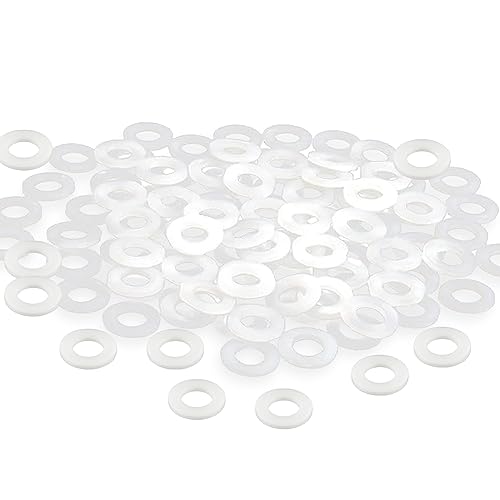 Kunststoff Unterlegscheiben, 100 Stück Kunststoff Unterlegscheiben M6/ M8 Nylon Distanzscheiben 1.5MM Unterlegscheiben Kunststoffscheiben Beilagscheiben für Heimwerker Motorrad (M8-16MM) von Lonimia