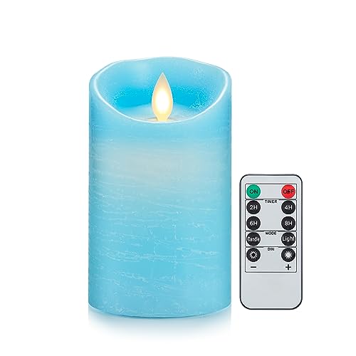 LED Kerzen Blau Flammenlose LED Kerze Kerzen LED mit Fernbedienung Echtwachssäule Kerzen, Kerzen mit Flackernder LED-Flamme Batteriebetriebene Outdoor LED Kerzen 24 Stunden Timer Funktion-10cm LED Kerzen Blau Flammenlose LED Kerze Kerzen LED mit Fernbedienung Echtwachssäule Kerzen, Kerzen mit Flackernder LED-Flamme Batteriebetriebene Outdoor LED Kerzen 24 Stunden Timer Funktion-10cm von Lonkenn