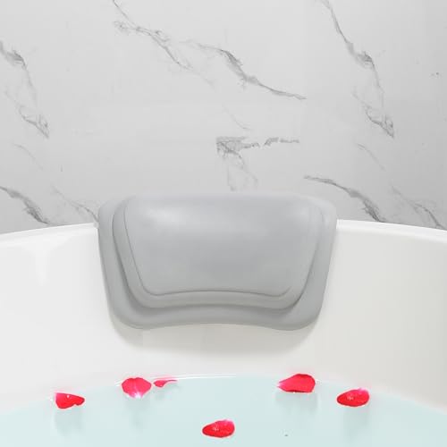 Lonkenn Badewannenkissen, Ergonomisches Badekissen, Stylisch PU-Badekissen mit Saugnäpfen, wasserdichte Badewannen Kissen, Hochwertiges Rutschfesten Badekissen, Bad Zubehör, für Badewanne, Spa-Grau Lonkenn Badewannenkissen, Ergonomisches Badekissen, Stylisch PU-Badekissen mit Saugnäpfen, wasserdichte Badewannen Kissen, Hochwertiges Rutschfesten Badekissen, Bad Zubehör, für Badewanne, Spa-Grau von Lonkenn