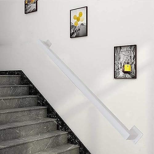 Moderner Treppenhandlauf in Weiß – Komplettset, Metall-Schmiedeeisen-Treppengeländer-Handlauf wandmontierte Treppengeländer für den Innen- und Außenbereich, 1m 1,5m 2m 3m 5m (Size : 180cm) von Lonmrrton