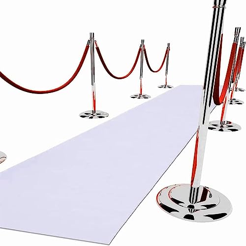 Weißer 10m langer Hochzeitsläufer Teppich – 2mm Polyester rutschfester Laufsteg Teppich Event Teppich Ausstellungsteppiche mit 1 Stück Teppichband für Zeremonie Kirche Party Outdoor Dekoration ( Size Weißer 10m langer Hochzeitsläufer Teppich – 2mm Polyester rutschfester Laufsteg Teppich Event Teppich Ausstellungsteppiche mit 1 Stück Teppichband für Zeremonie Kirche Party Outdoor Dekoration ( Size von Lonmrrton