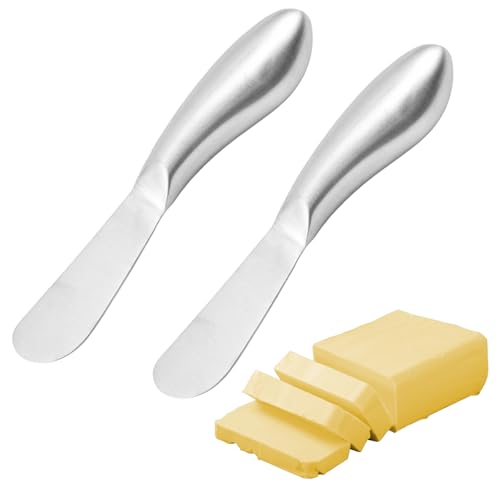 Lonwiner 2 Stück Buttermesser, Käsemesser Streichmesser Butterfass zum Butter Machen Kuchenmesser Tortenmesser Messer Schmiermesser Lonwiner 2 Stück Buttermesser, Käsemesser Streichmesser Butterfass zum Butter Machen Kuchenmesser Tortenmesser Messer Schmiermesser von Lonwiner