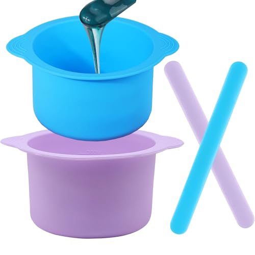 Lonwiner 2 Wachserhitzer aus Silikon, Warmfutter aus Silikon für Wachs, auswechselbar, Topf, Antihaftbeschichtung mit 2 Wachsspateln für Ähre Lonwiner 2 Wachserhitzer aus Silikon, Warmfutter aus Silikon für Wachs, auswechselbar, Topf, Antihaftbeschichtung mit 2 Wachsspateln für Ähre von Lonwiner