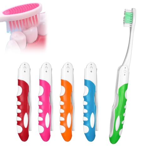 Lonwiner 5 Stück Reisezahnbürste Klappbar Mini Zahnbürste, Reisezahnbürste Klappbar Mini Zahnbürste To Go Einwegzahnbürste, 5 Farben Lonwiner 5 Stück Reisezahnbürste Klappbar Mini Zahnbürste, Reisezahnbürste Klappbar Mini Zahnbürste To Go Einwegzahnbürste, 5 Farben von Lonwiner