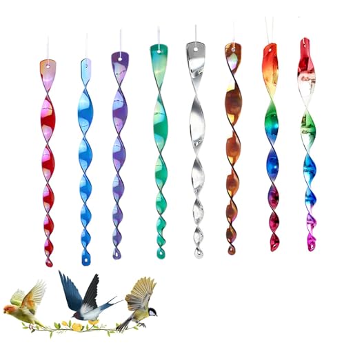 Lonwiner 9 Stück Reflektierende Windspirale, Windspiele für Draußen Hängend Vogelabwehr Windspiel Windrad Vogelabwehr Vogelabwehr Balkon Lonwiner 9 Stück Reflektierende Windspirale, Windspiele für Draußen Hängend Vogelabwehr Windspiel Windrad Vogelabwehr Vogelabwehr Balkon von Lonwiner