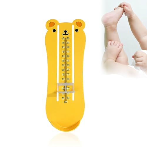 Lonwiner Fußmessgerät für Kinder, Schuhmessgerät Kinder Fußmessgerät Schuhgrößenmesser Kleinkindalter Baby Schuhgröße, Gelb von Lonwiner