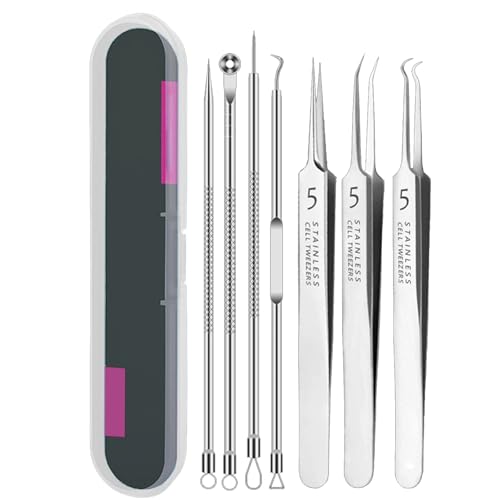 Lonwiner Pickel Werkzeug Set, Komedonenquetscher Mitesser Pinzette Mitesserentferner Tweezers Pickel Ausdrücken Werkzeug Milien entferner Lonwiner Pickel Werkzeug Set, Komedonenquetscher Mitesser Pinzette Mitesserentferner Tweezers Pickel Ausdrücken Werkzeug Milien entferner von Lonwiner