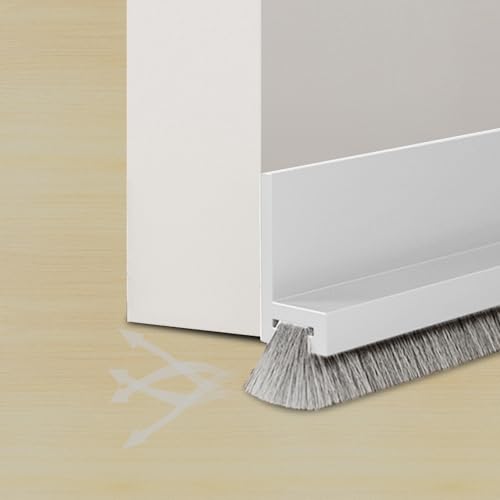 Lonwiner Türdichtung,Schalldämmung,Türdichtung Selbstklebend Zugluftstopper für türen，Abdichtung,selbstklebend und zuschneidbar, Zugluftstopper(weiß, 100 cm) von Lonwiner