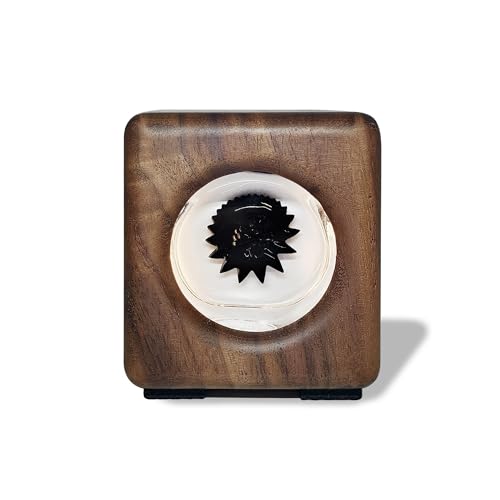 Ferrofluid Sound Visualizer – Handgefertigtes Audio-reaktives Display aus natürlichem Walnussholz, magnetische Rhythmuslampe, einzigartiges Alien-inspiriertes Geschenk für Musikliebhaber — Walnussholz von Lonyiabbi