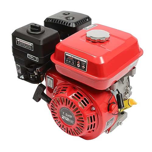 Loobiiny 4 Takt Benzinmotor,Einzelzylinder Standmotor Kartmotor,Industriemotor Mit SchalldäMpfer FüR Drescher,Ersatzmotor von Loobiiny