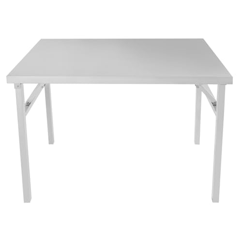 Loobiiny Arbeitstisch Aus Edelstahl,Klappbare Zubereitungstisch KüChe,100 * 60 * 75cm,KüChenarbeitsbank Gastrotisch,Edelstahltisch KüChentisch von Loobiiny