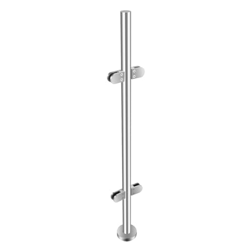 Loobiiny Bodenmontierter Handlauf Edelstahl,BalkongeläNder HandläUfe Mit 4 Klammern Und 8 Silikonpads,TreppengeläNder AußEngeläNder 110cm von Loobiiny