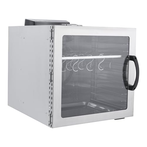 Loobiiny DöRrautomat Edelstahl,Lebensmittel-Dehydrator,42.5l Trockenschrank Mit 20 Haken,Inkl öLabtropfschale,HäNgendes Gestell,Led-Display DöRrgeräT FüR Fleisch Obst von Loobiiny